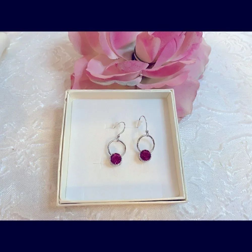 Swarovski sterling silver Drop sparkling Earrings